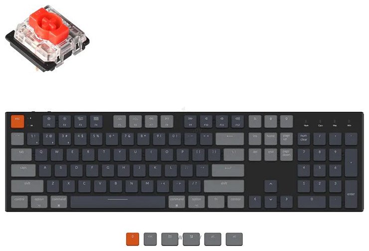 Фотографии Keychron K5 RGB K5-B1 Gateron Low Profile Red (без кириллицы)