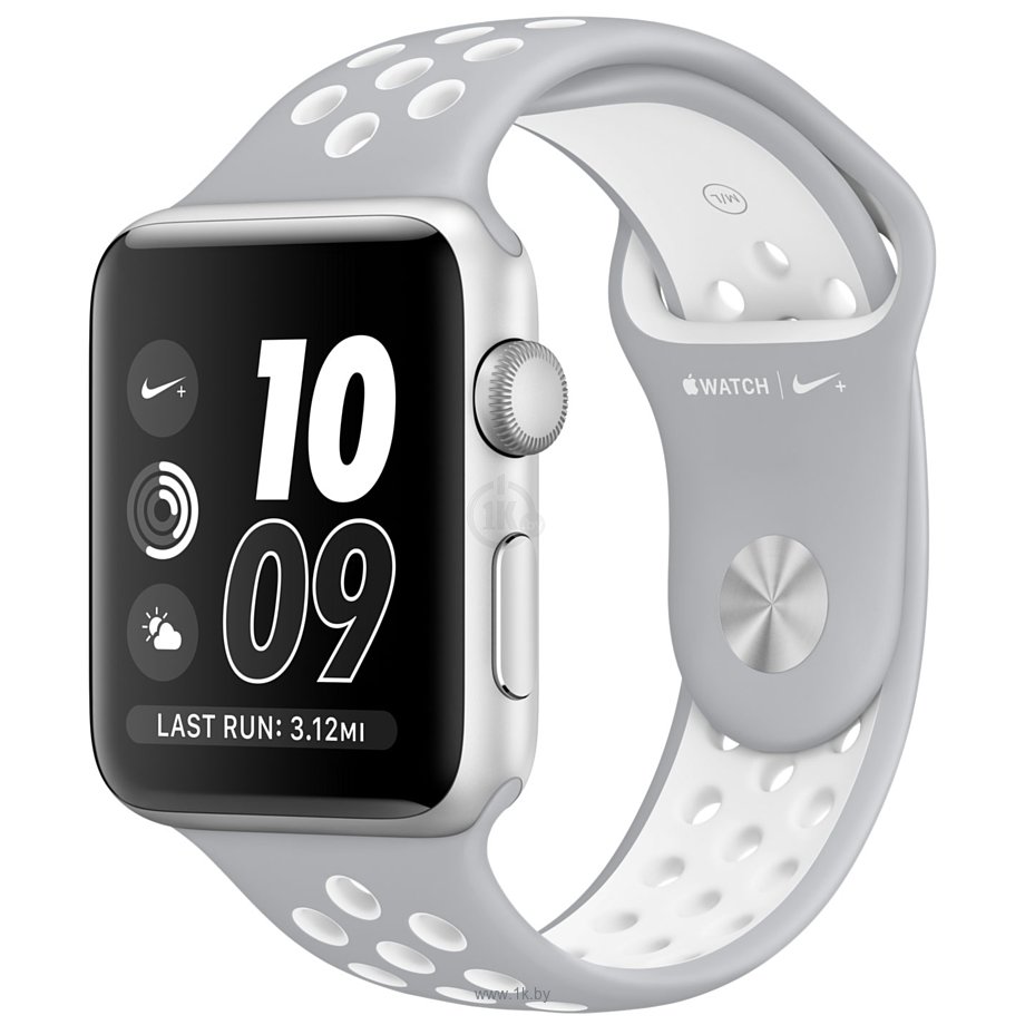 Фотографии Apple Watch Nike+ 42mm Silver with Flat Silver/White Nike Band (MNNT2)