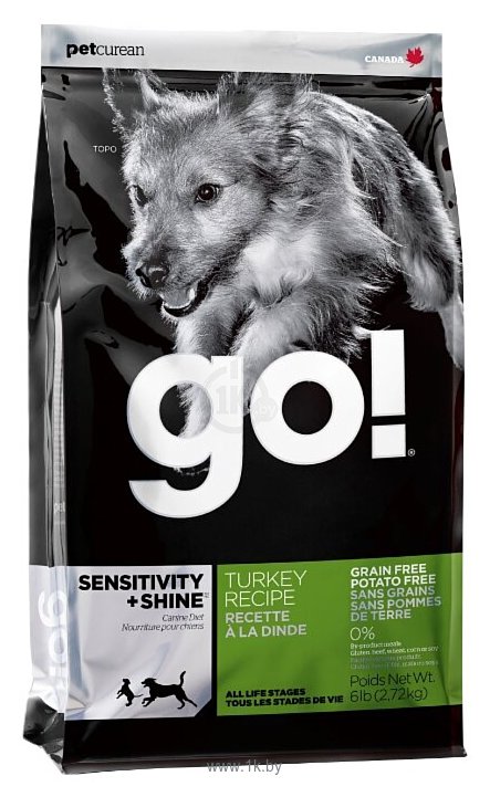 Фотографии GO! (2.72 кг) Sensitivity + Shine Turkey Dog Recipe Grain Free, Potato Free