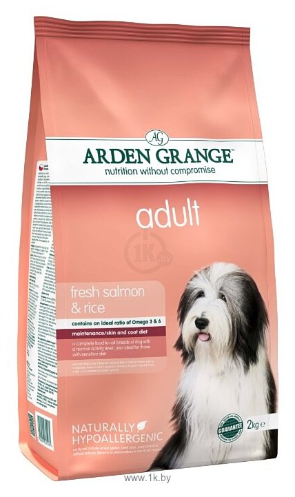 Фотографии Arden Grange (2 кг) Adult лосось и рис сухой корм для взрослых собак