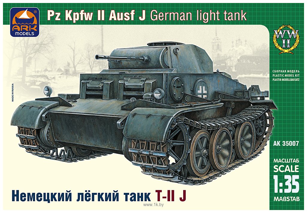 Фотографии ARK models AK 35007 Немецкий лёгкий танк Pz.Kpfw.II Ausf.J