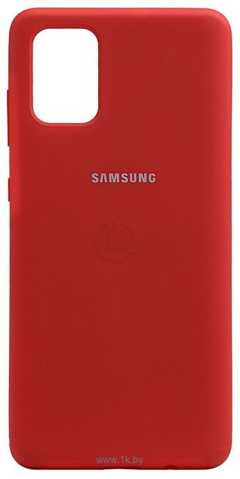 Фотографии EXPERTS Soft-Touch для Samsung Galaxy M31 с LOGO (темно-красный)