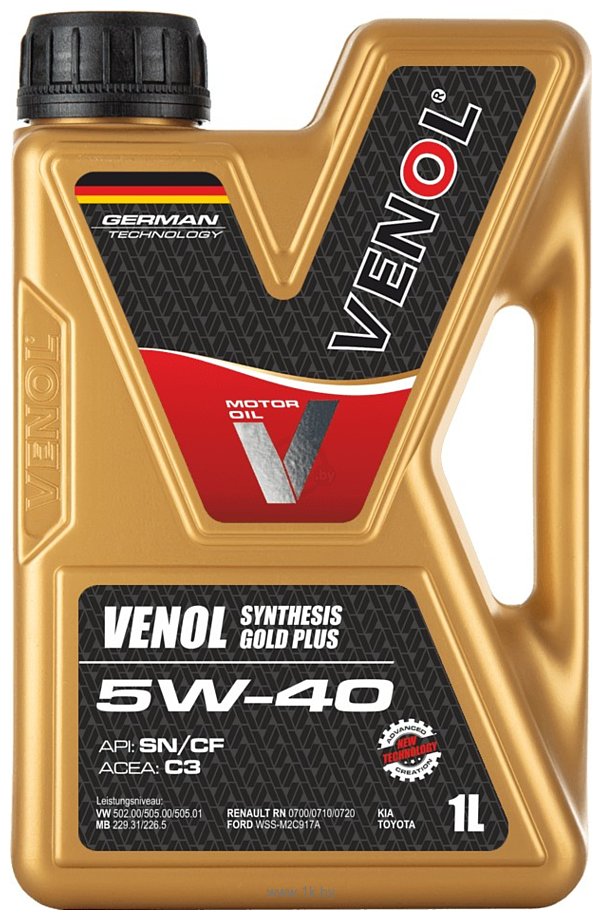 Фотографии Venol Synthesis Gold Plus SN CF 5W-40 1л