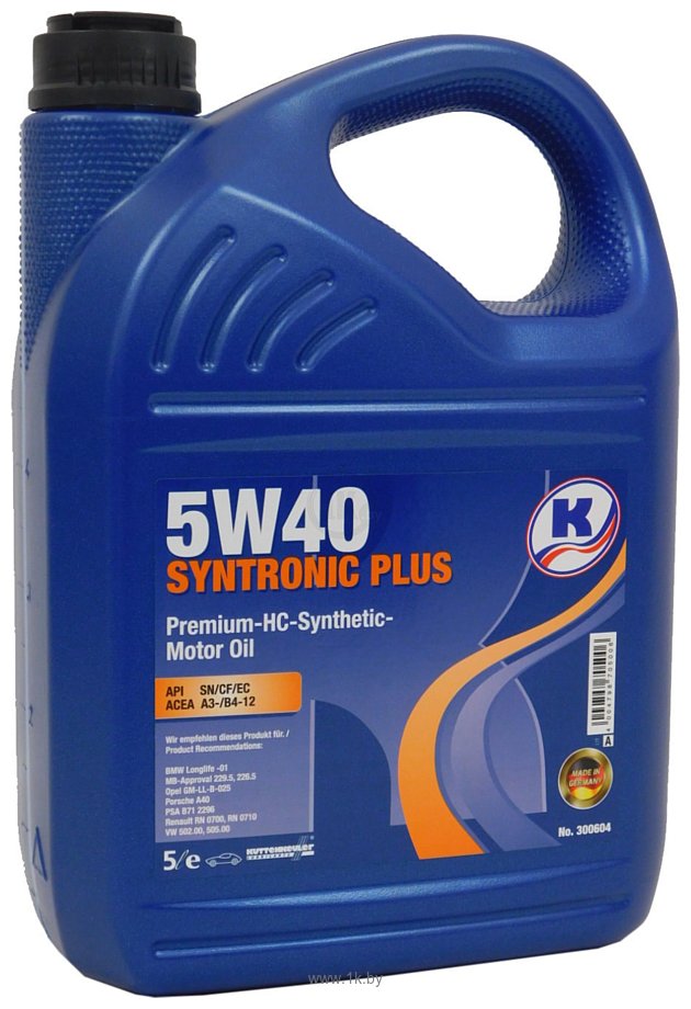 Фотографии Kuttenkeuler Syntronic Plus 5W-40 5л