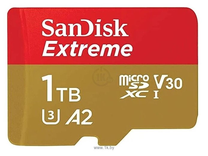 Фотографии SanDisk Extreme microSDXC Class 10 UHS Class 3 V30 A2 160MB/s 1TB + SD adapter