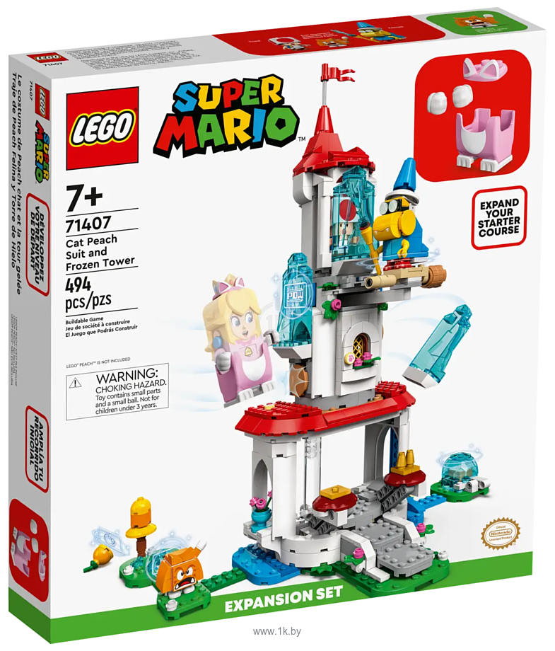 Фотографии LEGO Super Mario 71407 Наряд Пич-кошки и Ледяная башня