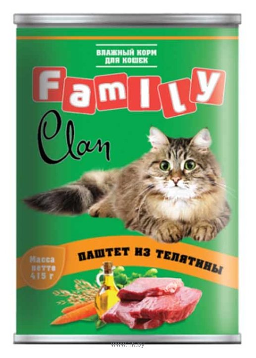 Фотографии CLAN (0.415 кг) 1 шт. Family Паштет из телятины для кошек