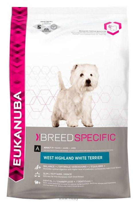 Фотографии Eukanuba Breed Specific Dry Dog Food For West Highland White Terrier Chicken (7.5 кг)