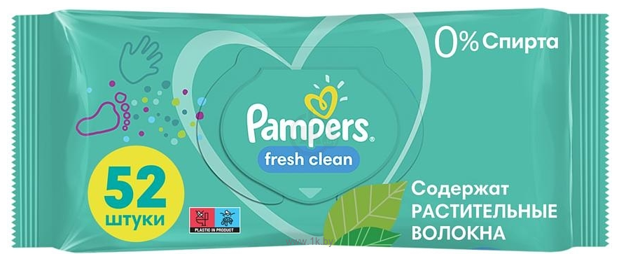 Фотографии Pampers Fresh Clean (52шт)