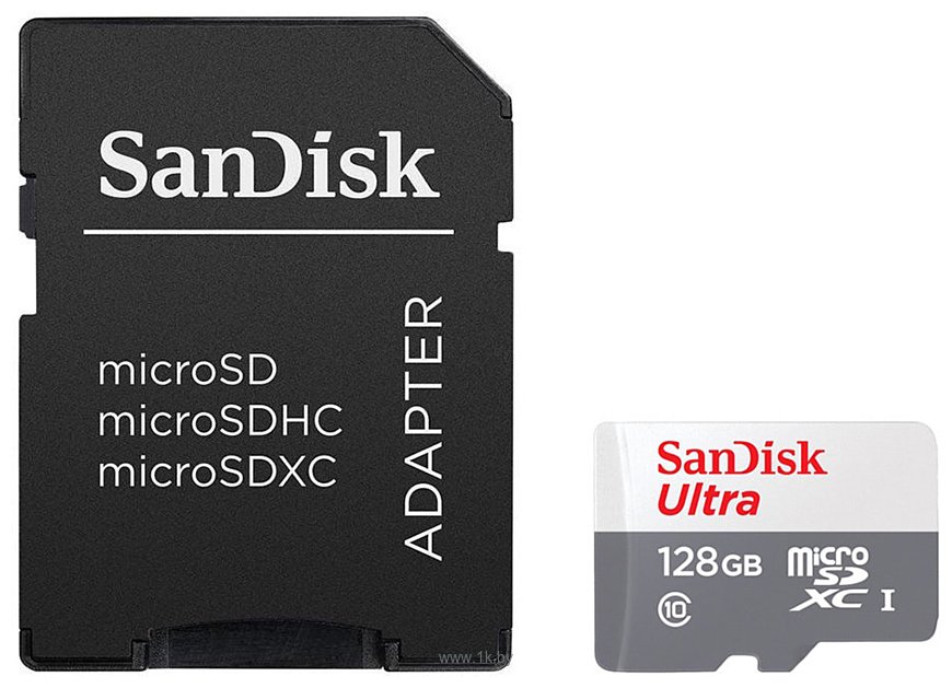 Фотографии SanDisk Ultra microSDXC SDSQUNR-128G-GN3MA 128GB (с адаптером)