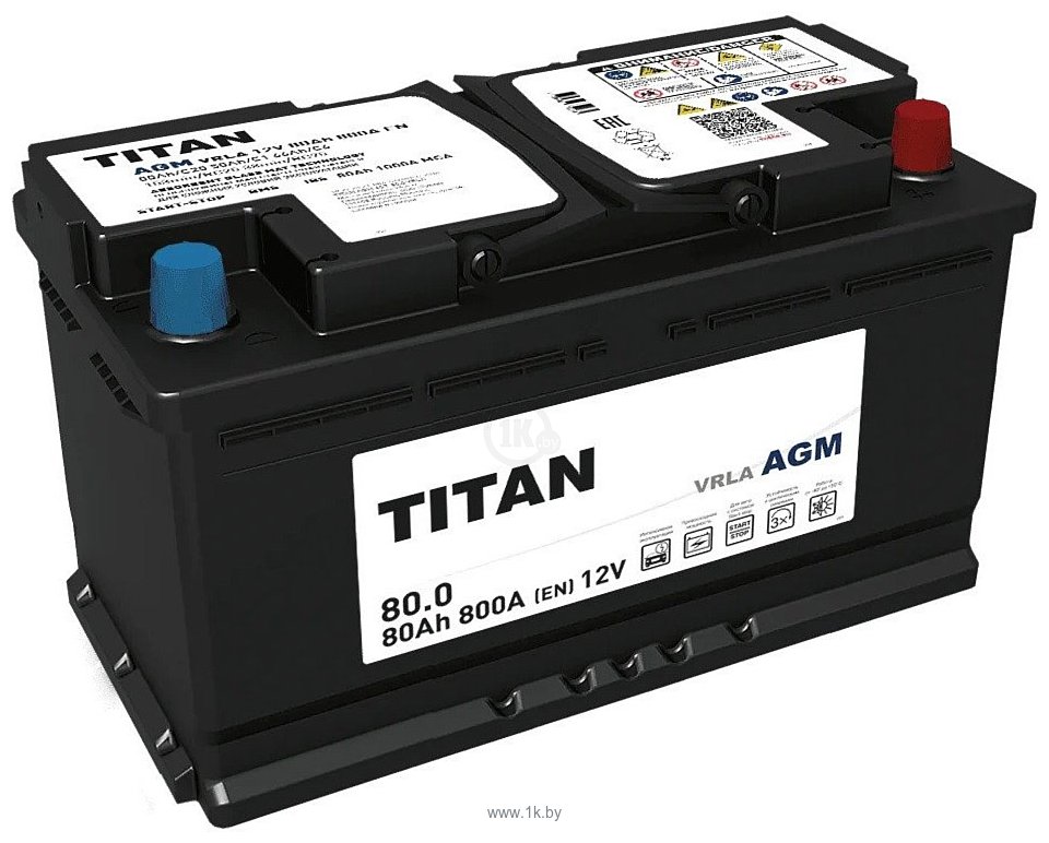 Фотографии Titan AGM R+ (80Ah)