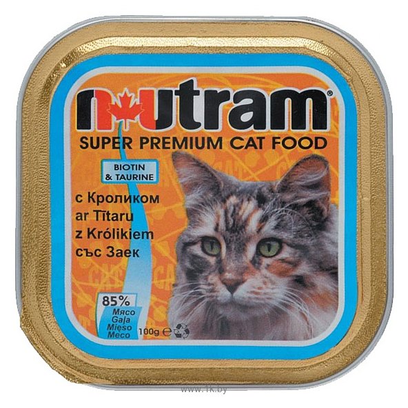 Фотографии Nutram Консервы для кошек с кроликом (0.1 кг) 1 шт.