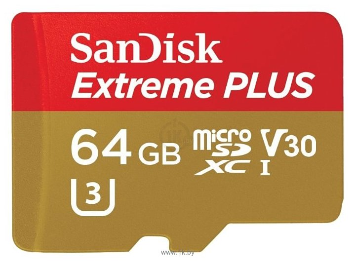 Фотографии SanDisk Extreme PLUS microSDXC Class 10 UHS Class 3 V30 95MB/s 64GB