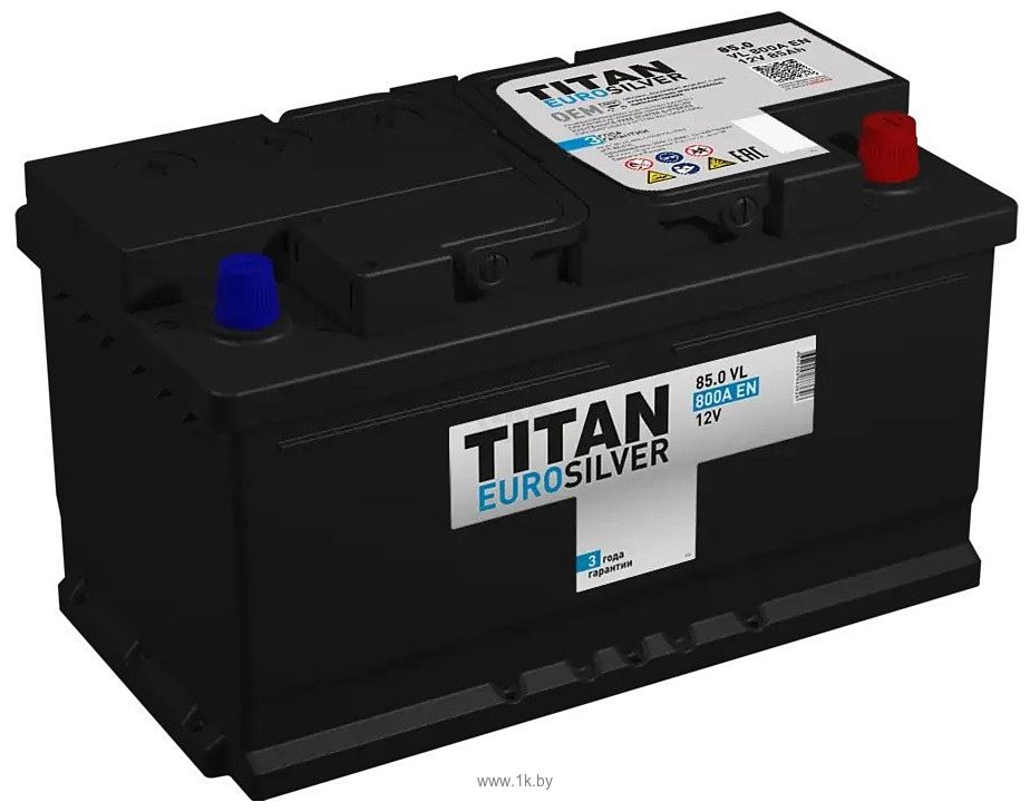 Фотографии Titan EuroSilver R+ низ (85Ah)