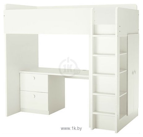 Фотографии Ikea Стува/Фолья 207x99 (кровать-чердак, белый) (191.814.25)