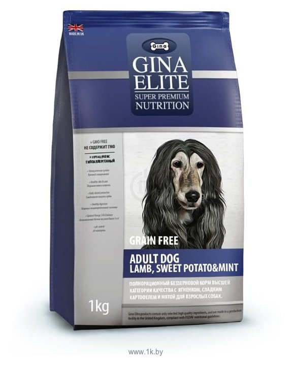 Фотографии Gina Elite (15 кг) Grain Free Adult Dog Lamb, Sweet Potato & Mint