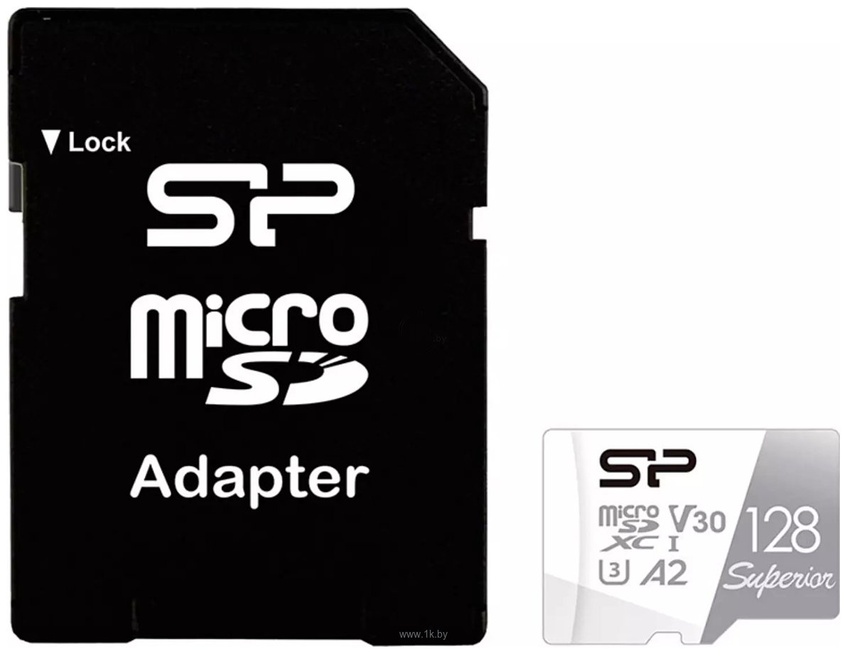Фотографии Silicon Power Superior microSDXC SP128GBSTXDA2V20SP 128GB + SD adapter