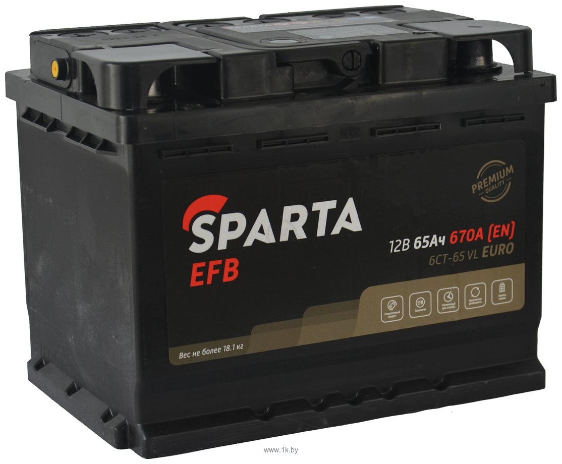Фотографии Sparta EFB 6CT-65 VL Euro (65Ah)