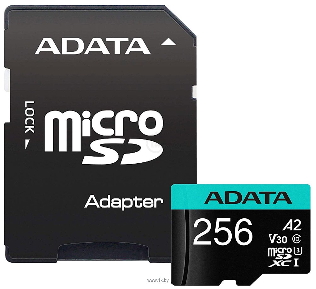 Фотографии ADATA Premier Pro AUSDX256GUI3V30SA2-RA1 microSDXC 256GB (с адаптером)