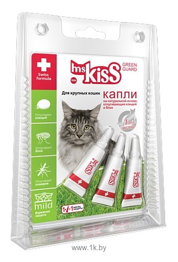 Фотографии Ms.Kiss Капли репеллентные для кошек более 2 кг