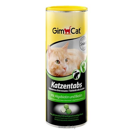 Фотографии GimCat Katzentabs с биотином и водорослями