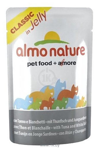 Фотографии Almo Nature Classic in Jelly Tuna and White Bait (0.055 кг) 1 шт.