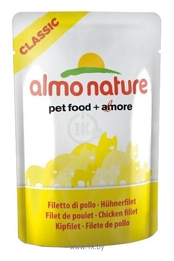 Фотографии Almo Nature (0.055 кг) 1 шт. Classic Adult Cat Chicken Fillet