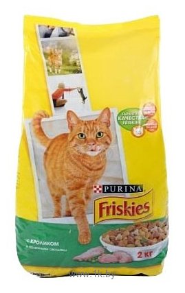 Фотографии Friskies Для взрослых кошек с кроликом и полезными овощами (10 кг)
