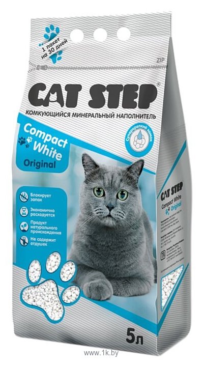Фотографии Cat Step Compact White Original 5л