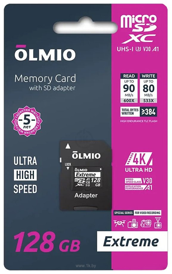 Фотографии Olmio microSDXC 256GB Extreme UHS-I (U3)