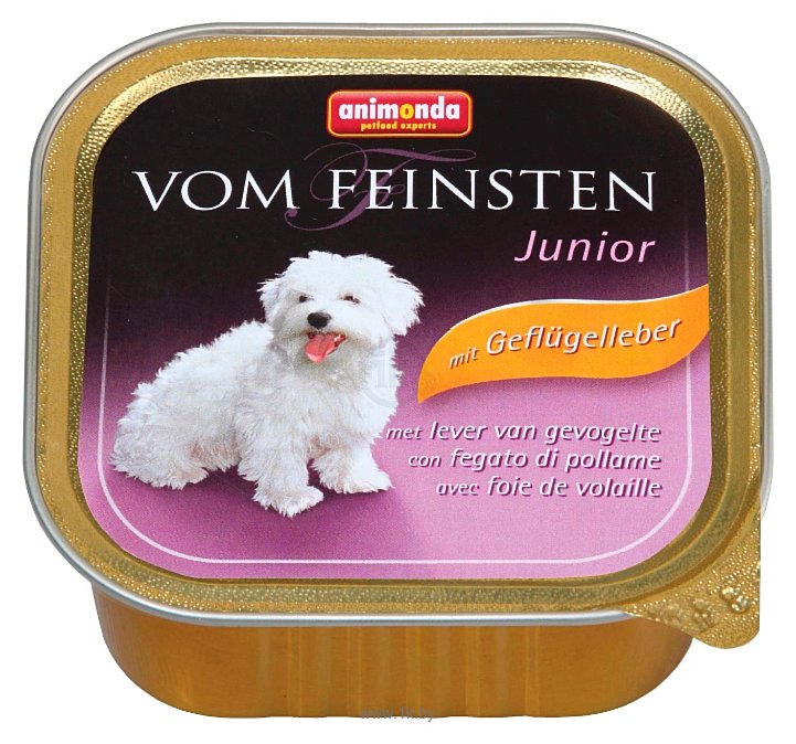 Фотографии Animonda Vom Feinsten Junior для щенков и юниоров с куриной печенью (0.15 кг) 6 шт.