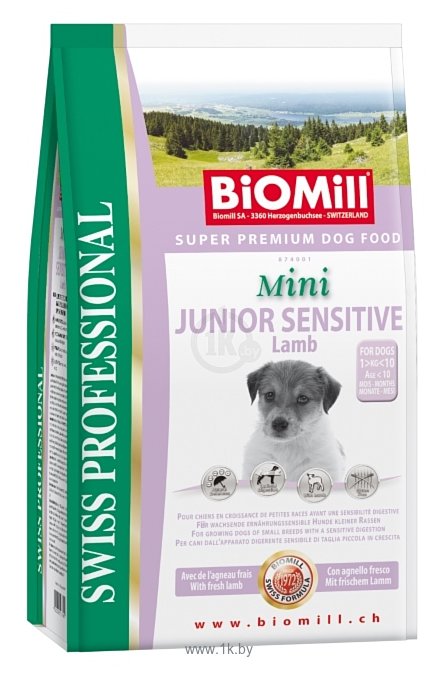 Фотографии Biomill Swiss Professional Mini Junior Sensitive Lamb (1 кг)