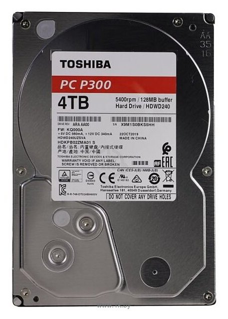 Фотографии Toshiba 4 TB HDWD240UZSVA
