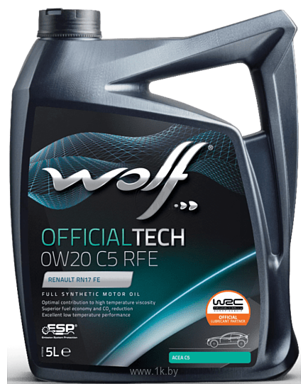 Фотографии Wolf OfficialTech 0W-20 C5 RFE 5л