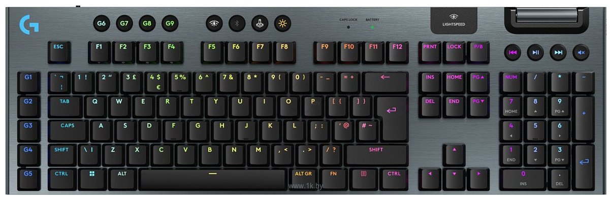 Фотографии Logitech G915 X Lightspeed GL Tactile 920-012942 black (без кириллицы)