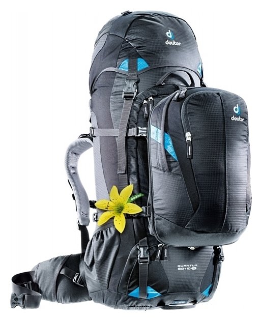 Фотографии Deuter Quantum 60+10 SL black (black/turquoise)