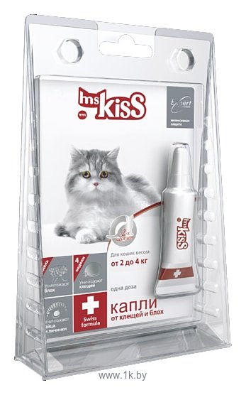 Фотографии Ms.Kiss Капли инсектоакарицидные для кошек весом от 2 до 4 кг
