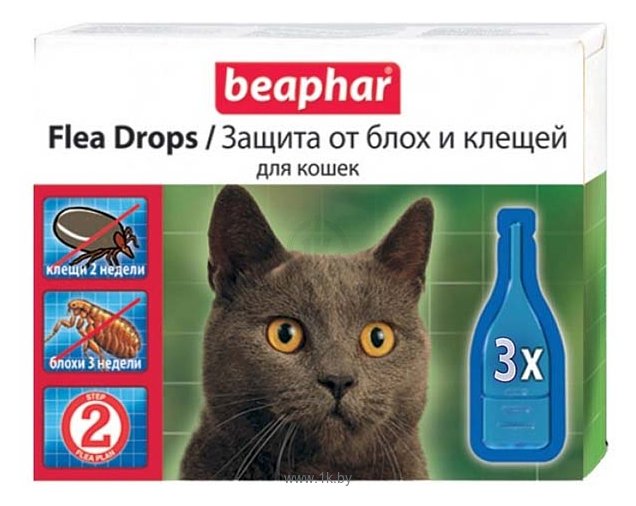 Фотографии Beaphar Flea Drops для кошек (3 пипетки)