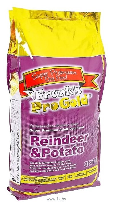 Фотографии Frank’s Pro Gold (3 кг) Adult Dog 28/16 оленина и картофель