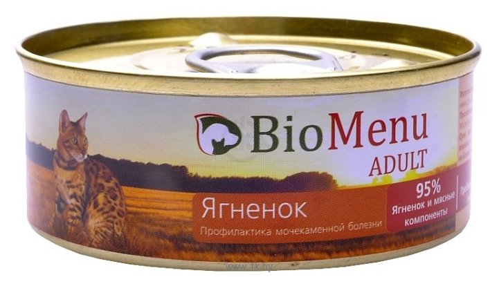 Фотографии BioMenu Adult консервы для кошек с ягненком (0.1 кг) шт.
