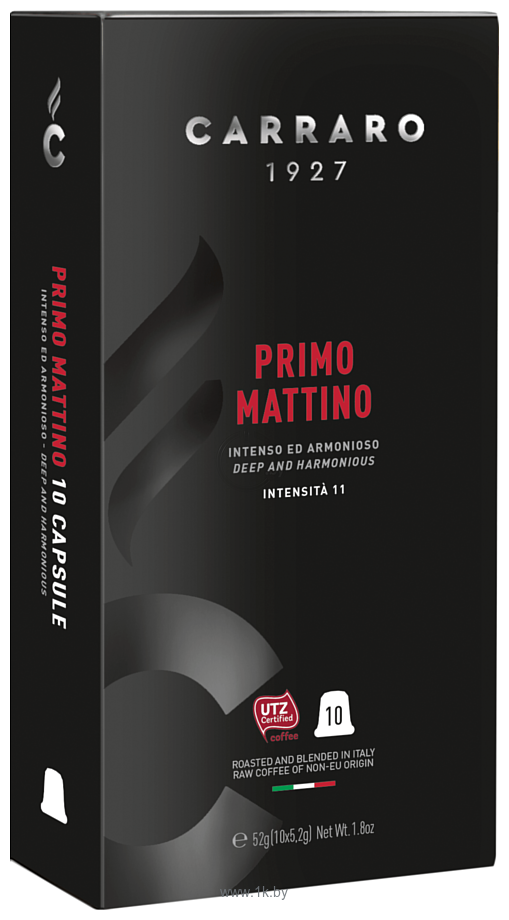 Фотографии Carraro Primo Mattino в капсулах Nespresso 10 шт