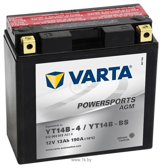 Фотографии Varta Powersports AGM YT14B-BS 512 903 013 (5.5Ah)