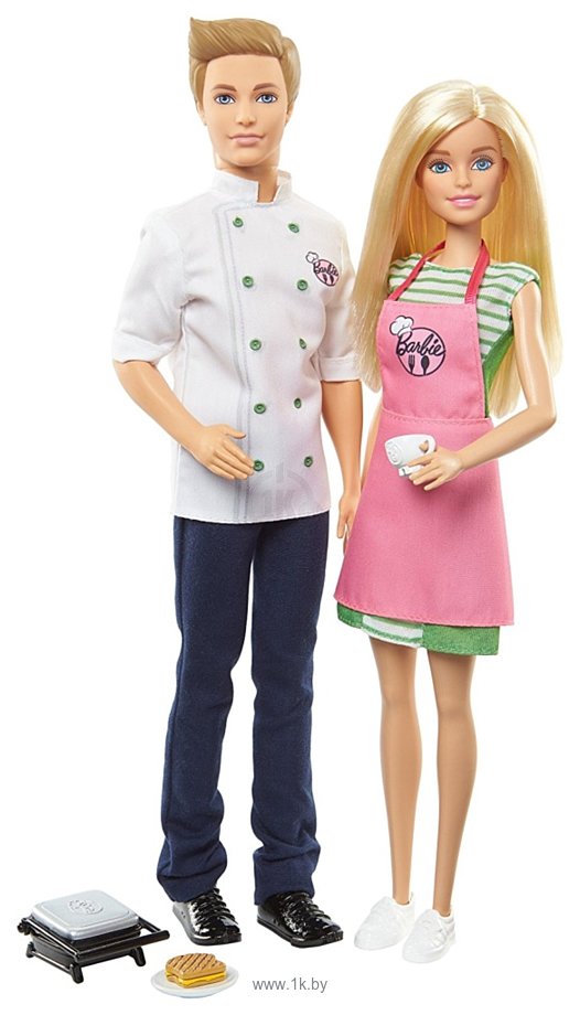 Фотографии Barbie Ken and Barbie Doll Playset Cafe Chef FHP64