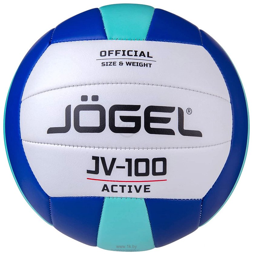 Фотографии Jogel JV-100 (5 размер, белый/синий/бирюзовый)