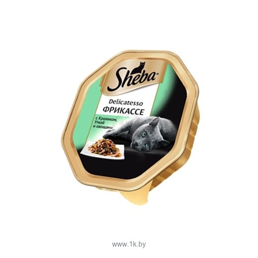 Фотографии Sheba (0.085 кг) 1 шт. Delicatesso Фрикассе с кроликом, уткой и овощами
