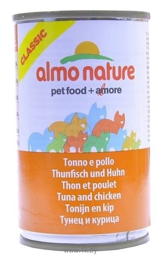 Фотографии Almo Nature Classic Adult Cat Tuna and Chicken (0.14 кг) 12 шт.