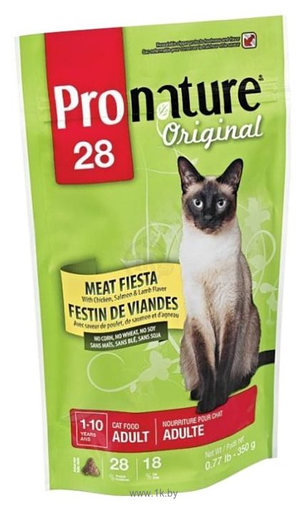Фотографии ProNature 28 Meat Fiesta with Chicken, Salmon & Lamb Flavor для взрослых кошек (0.35 кг)