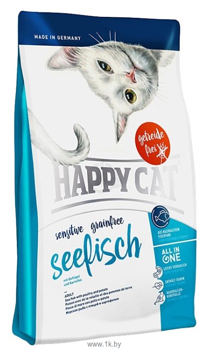 Фотографии Happy Cat Sensitive Морская Рыба (4 кг)