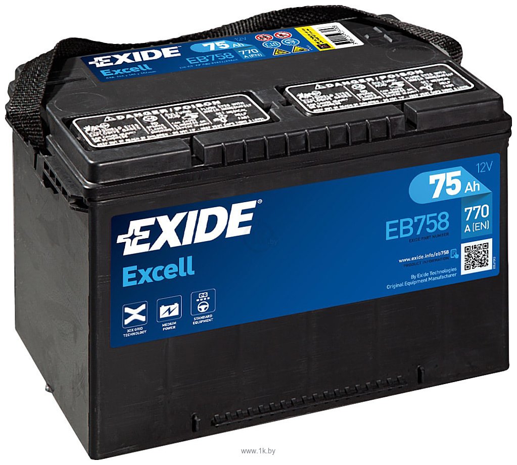 Фотографии Exide Excell EB758 (75Ah)