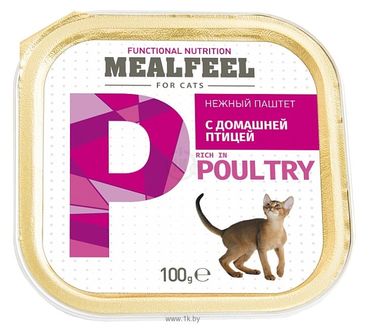 Фотографии MEALFEEL Домашняя птица для кошек консервы (0.1 кг) 1 шт.